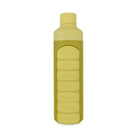 YOS Fľaša s integrovaným dávkovačom týždenná žltá