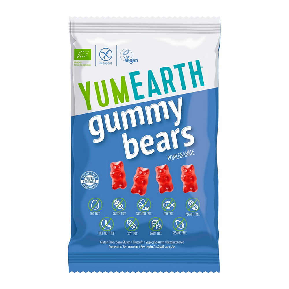 E-shop YUMEARTH Bio ovocné želé medvedíky s príchuťou granátového jablka 50 g