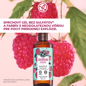 YVES ROCHER Malina &amp; mäta sprchový gél 400 ml