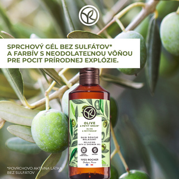 YVES ROCHER Oliva &amp; petit grain sprchový gél 400 ml