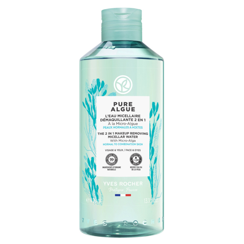YVES ROCHER Pure Algue Odličovacia micelárna voda 2v1 400 ml kúpite na Mojalekaren.sk