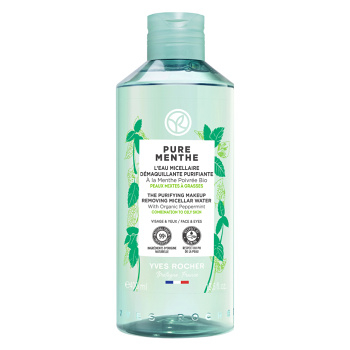 YVES ROCHER Pure Menthe Čistiaca micelárna voda 400 ml (Prírodné čistenie pleti) - Prírodné