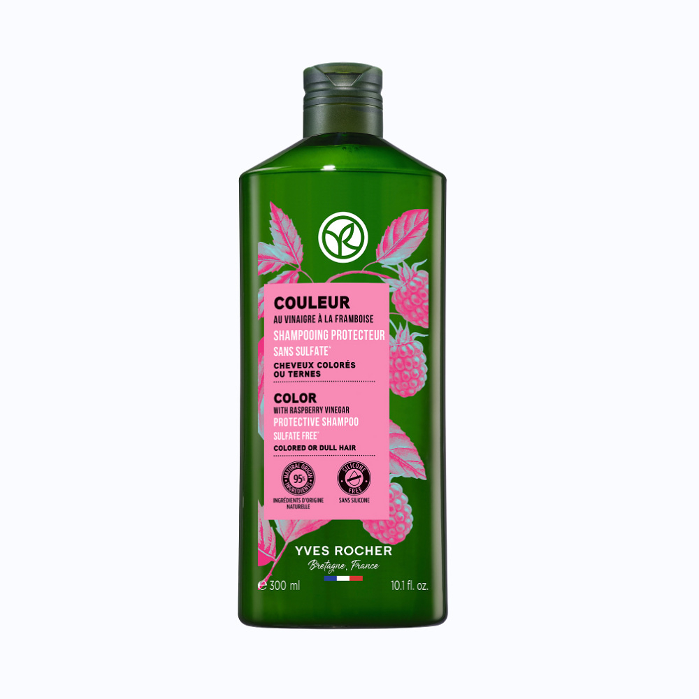 YVES ROCHER Šampón na farbené vlasy s malinovým octom 300 ml
