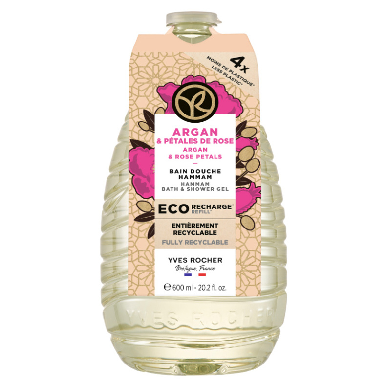 YVES ROCHER Sprchový gél Argan & ruža 600 ml