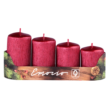 Z-TRADE Emocio Sviečky stupňované drápané 50 mm Červené 4 kusy ()