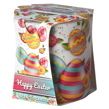 Z-TRADE Sklo Verona Easter colour eggs vonná sviečka 73 x 77 mm