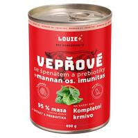 LOUIE Bravčové so špenátom a prebiotikami konzerva pre psov 400 g
