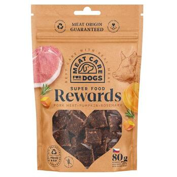 MEAT CARE Rewards Maškrty pre psov bravčové s tekvicou & rozmarínom 80 g (Funkčné maškrty pre psov)