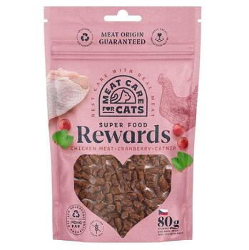 MEAT CARE Rewards Kuracie maškrty pre mačky s kocúrnikom a brusnicou 80 g (Maškrty pre mačky)