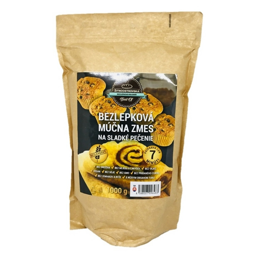ŽITNOOSTROVSKÁ BEZLEPKOVÁ PEKÁREŇ Múčna zmes na sladké pečenie 1000 g