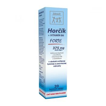 NATURPRODUKT Zdrovit horčík forte + B6 - 20 šumivých tabliet x 375 mg
