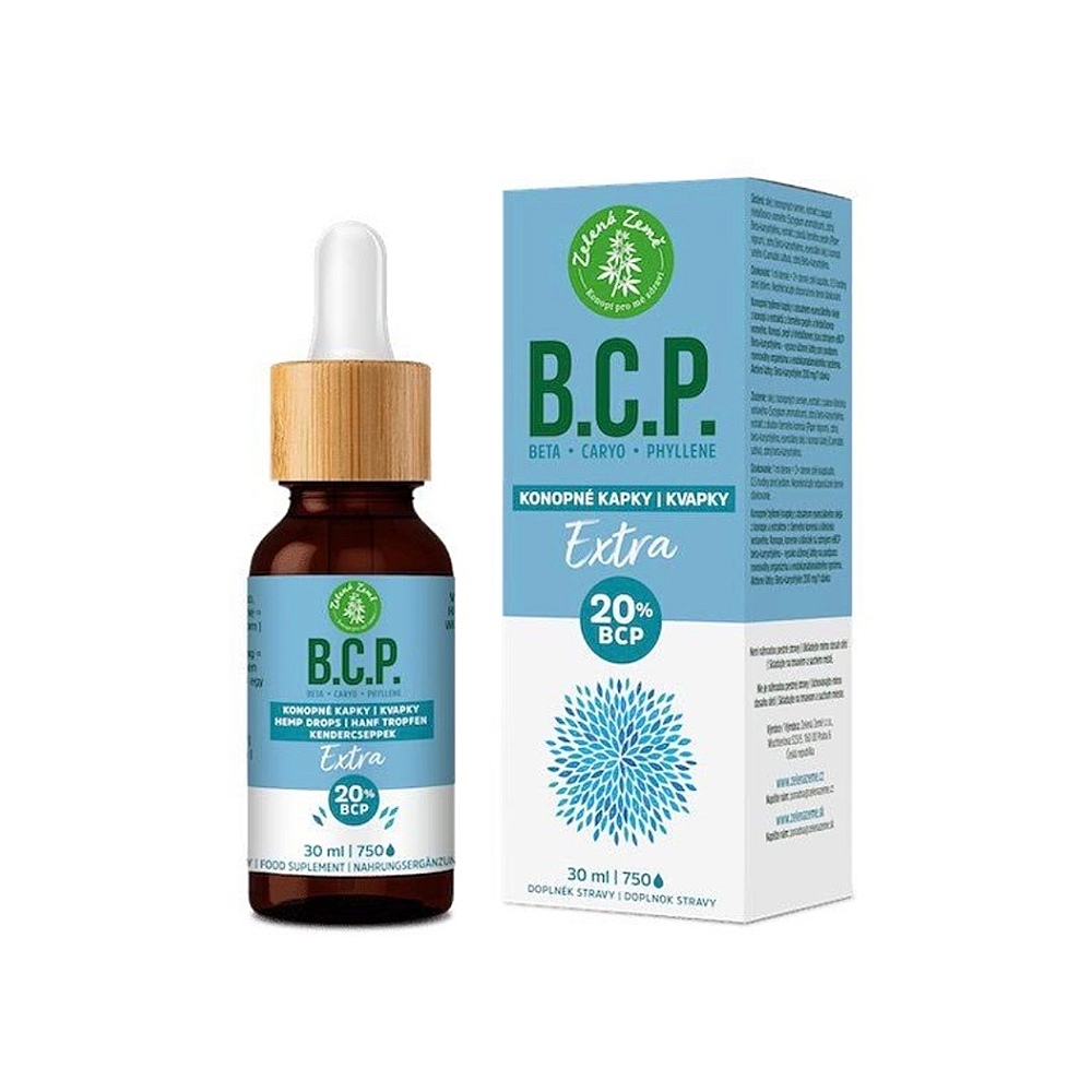 E-shop ZELENÁ ZEMĚ C.B.D. Konopné kvapky s BCP Extra 30 ml