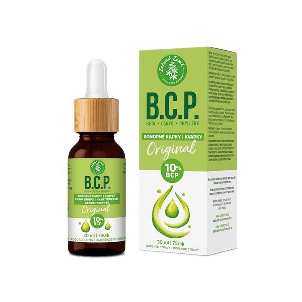 E-shop ZELENÁ ZEMĚ C.B.D. Konopné kvapky s BCP Original 30 ml