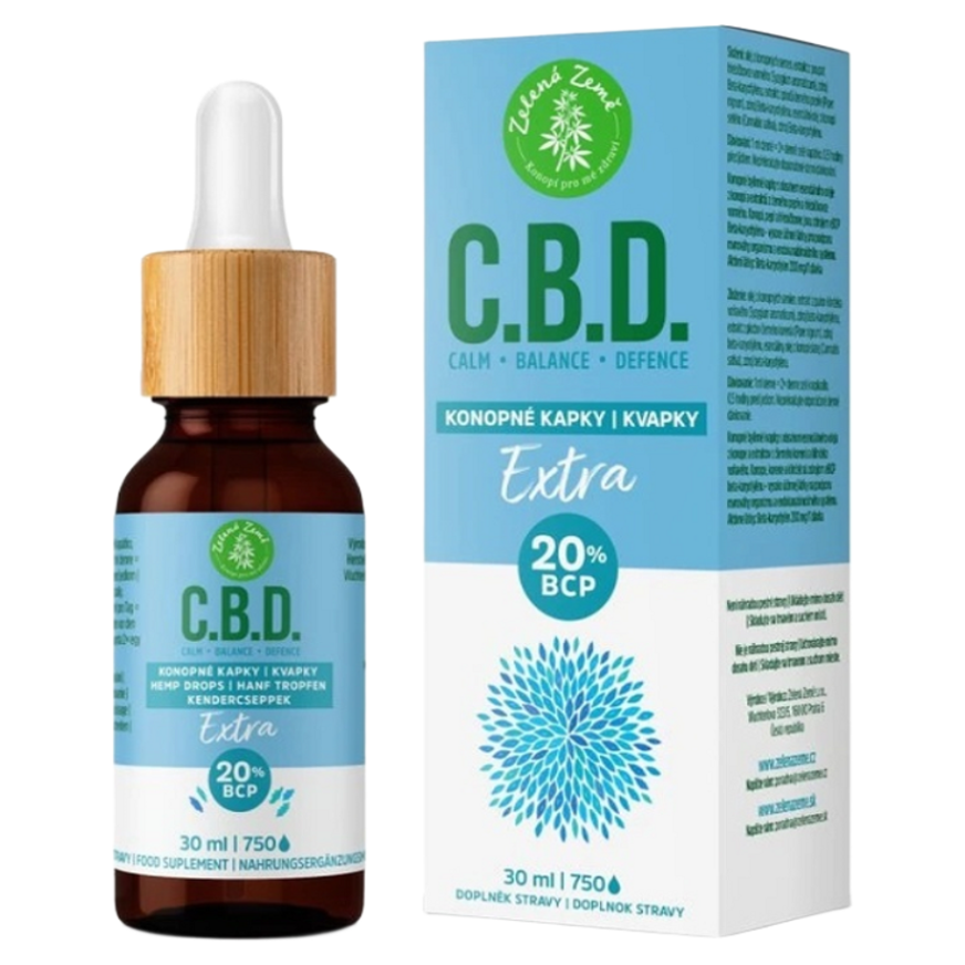 ZELENÁ ZEMĚ C.B.D. Konopné kvapky s BCP Extra 30 ml kúpite na Mojalekaren.sk