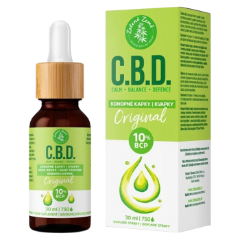 ZELENÁ ZEMĚ C.B.D. Konopné kvapky s BCP Original 30 ml (Bylinné výživové doplnky) - Viaczložkové, Prírodné