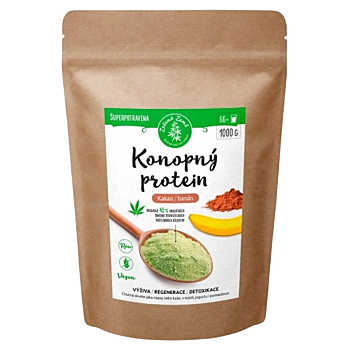 ZELENÁ ZEMĚ Konopný proteín kakao s banánom 1000 g (Raw proteiny)