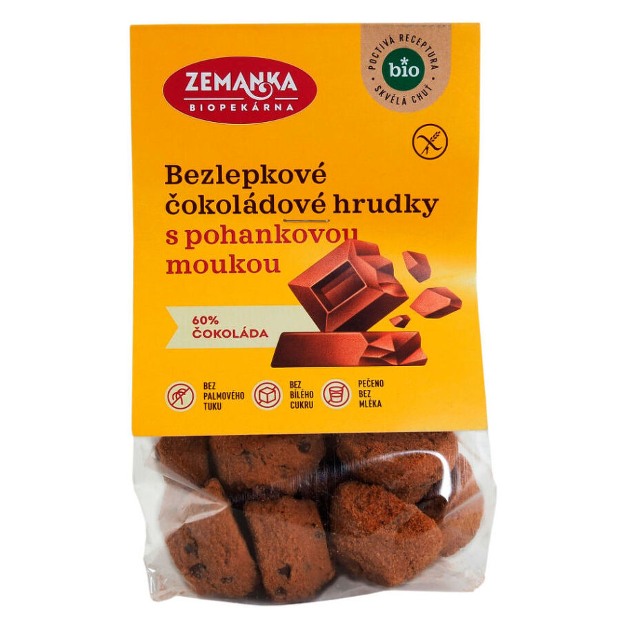 E-shop Bezlepkové čokoládové bio hrudky 100g