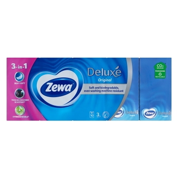 ZEWA Deluxe Papierové vreckovky 3-vrstvové 10 x 10 kusov (Papierové vreckovky)