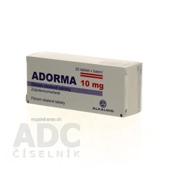 ADORMA 10 mg filmom obalené tablety tbl flm 1x20 ks