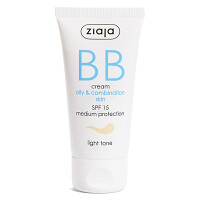 ZIAJA BB krém pre mastnú a zmiešanú pleť SPF 15 Light Tone 50 ml