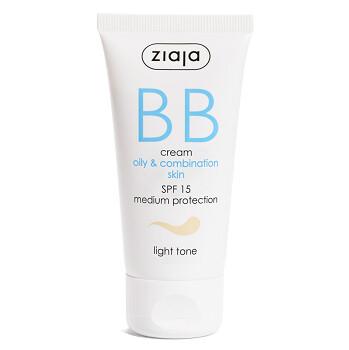 ZIAJA BB krém pre mastnú a zmiešanú pleť SPF 15 Light Tone 50 ml (BB a CC krémy)