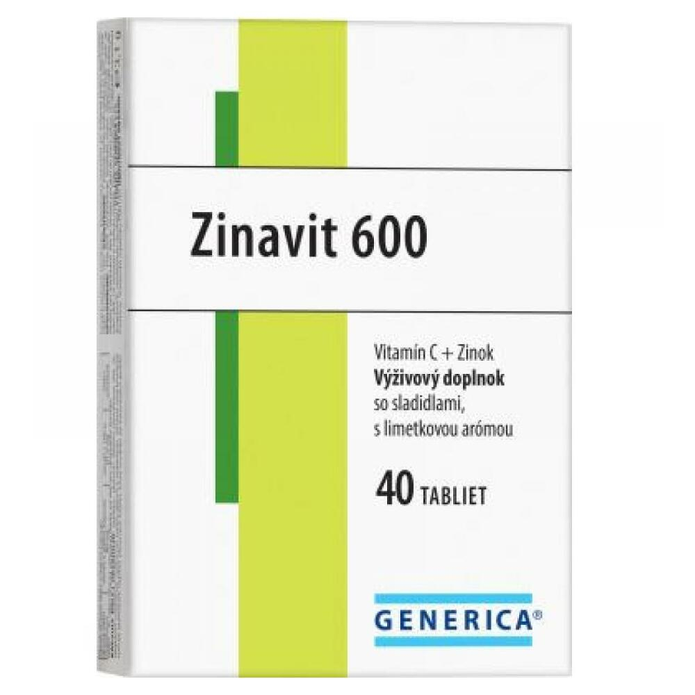 GENERICA Zinavit 600 s limetkovou arómou, 40 ks kúpite na Mojalekaren.sk