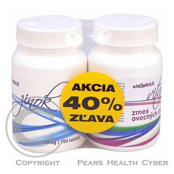 Zinok 10 mg + Vitamín C 200 mg 100 + 100 tabliet