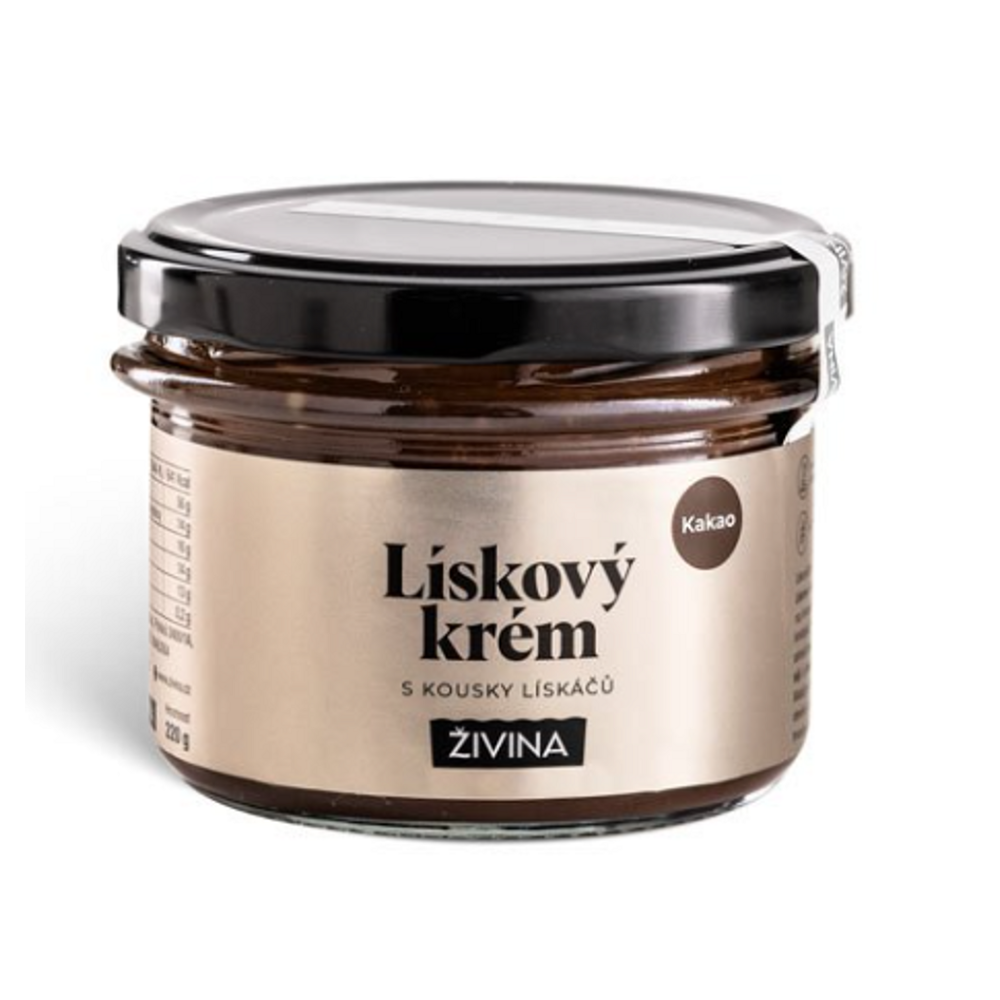 ŽIVINA Lieskový krém kakao s kúskami lieskačov 220 g