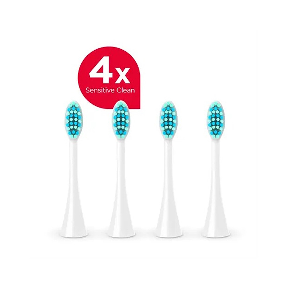 CONCEPT ZK0072 Náhradná hlavica k zubným kefkám PERFECT SMILE ZK701x, Sensitive Clean, biele 4 ks
