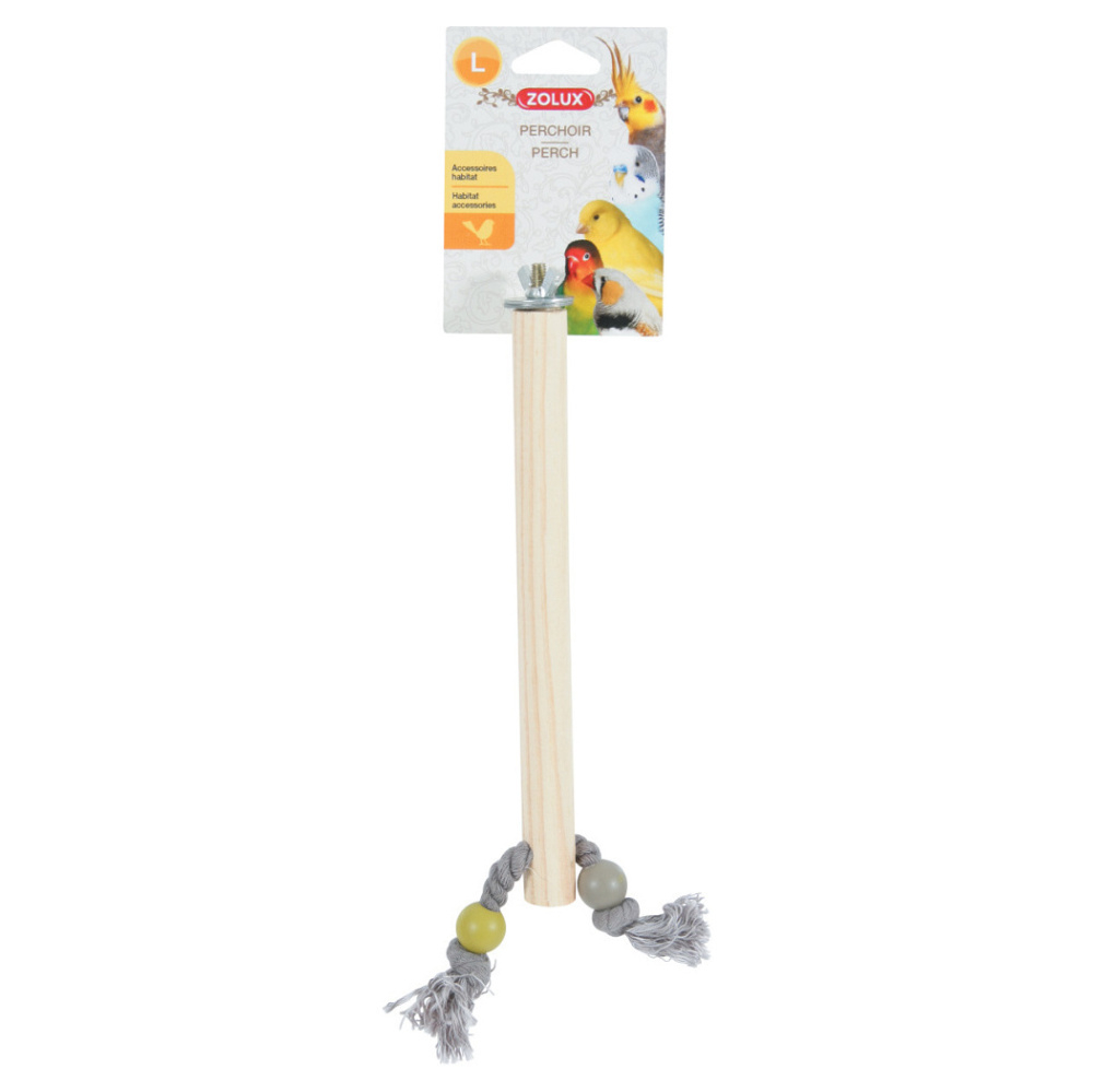 E-shop ZOLUX Bidlo pre vtáky drevené s lanom L 23,5 cm