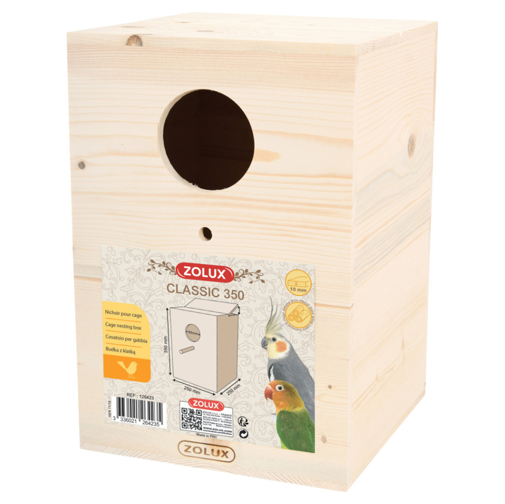 E-shop ZOLUX Búdka hniezdiaca pre vtáky 250 x 250 x 350 mm